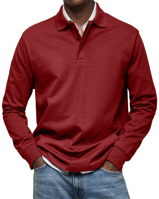 Luke Casual Long-Sleeve Polo Shirt