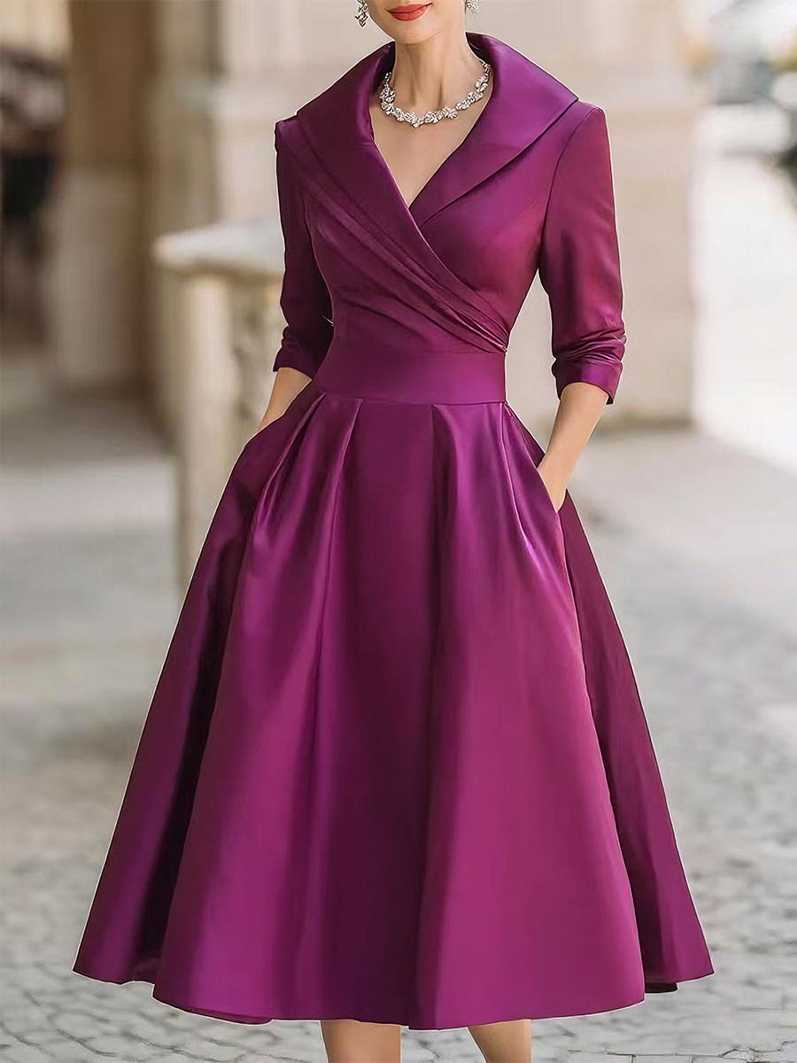 Sofia Elegant Midi Dress with Timeless Charm