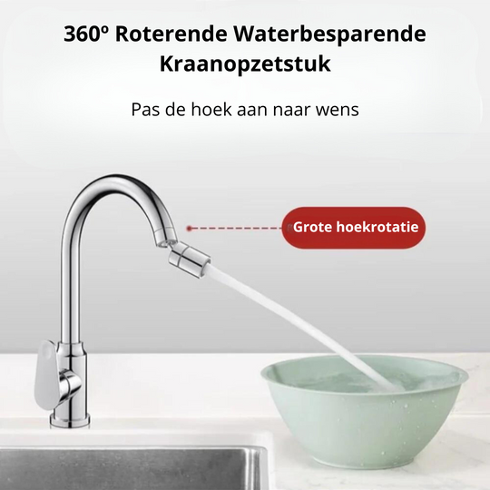 360 graden roterende waterbesparende kraanopzetstuk
