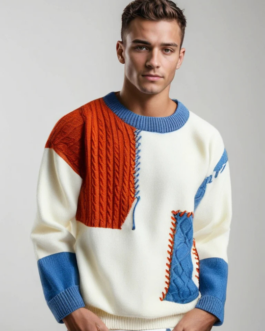 Ian Trendy Patchwork Sweater