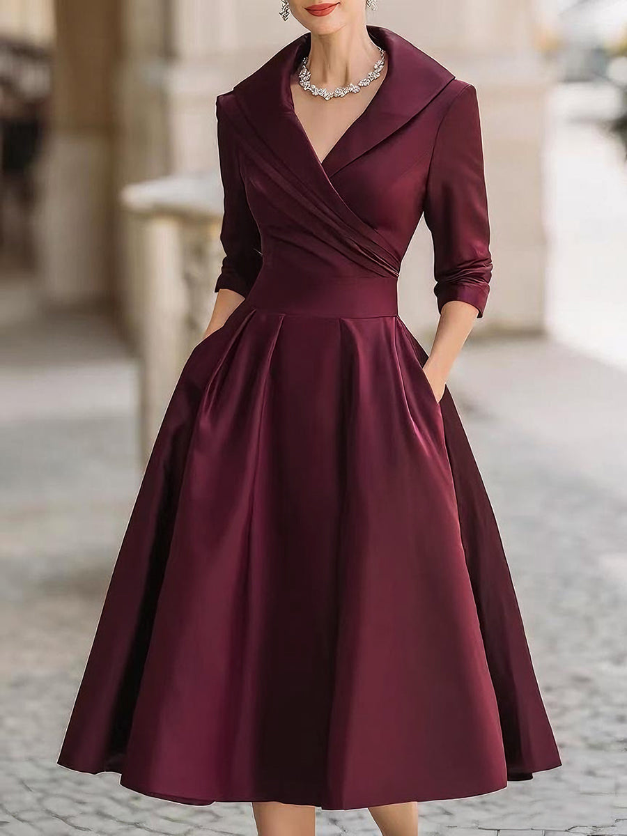 Sofia Elegant Midi Dress with Timeless Charm
