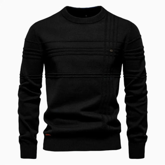 Cole Men's Sweater with Checkered Design