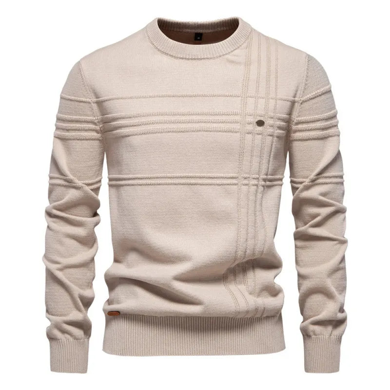 Cole Men's Sweater with Checkered Design