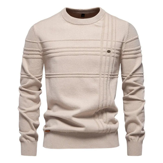 Cole Men's Sweater with Checkered Design