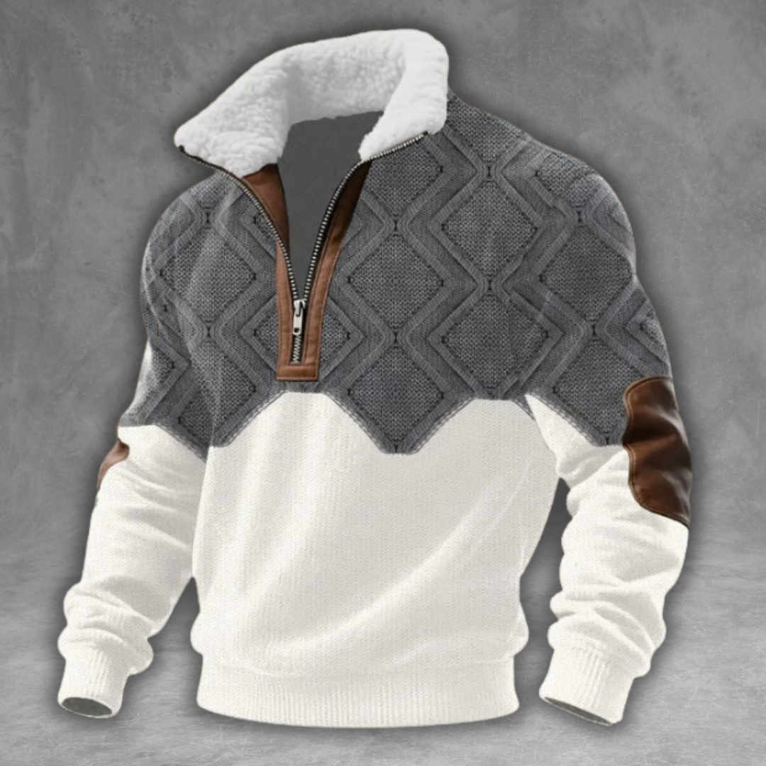 Jovan Fleece pullover with a stand-up collar