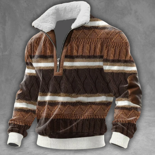 Jovan Fleece pullover with a stand-up collar