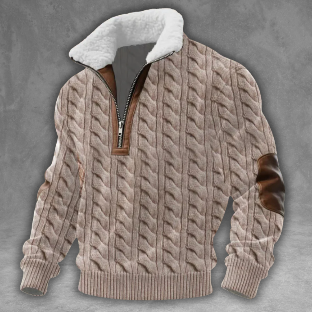 Jovan Fleece pullover with a stand-up collar
