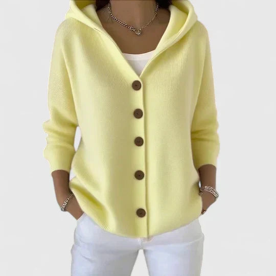 Liz Soft Knitted Cardigan With Hood
