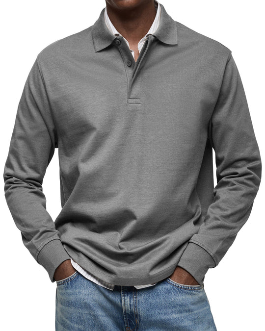 Luke Casual Long-Sleeve Polo Shirt
