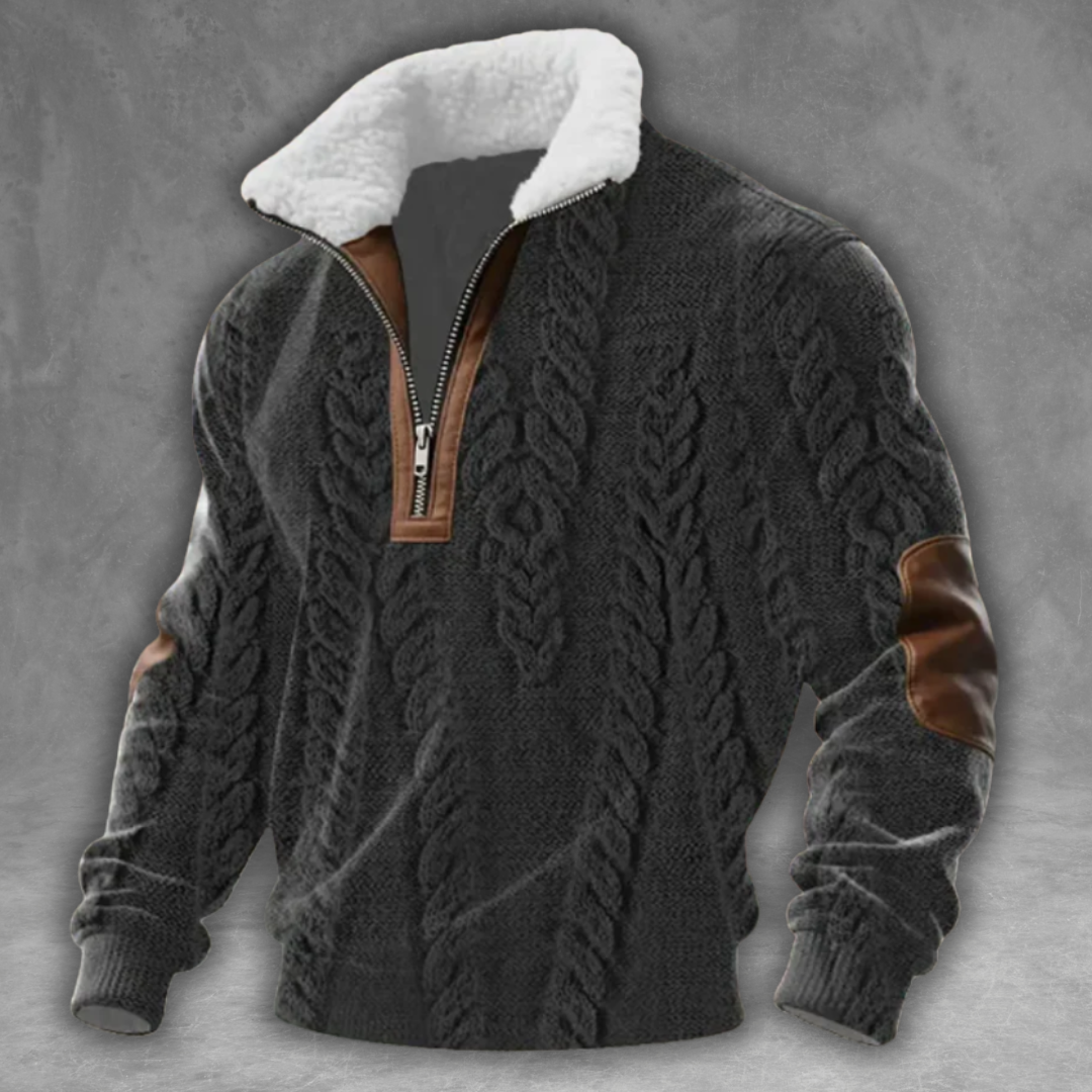 Jovan Fleece pullover with a stand-up collar
