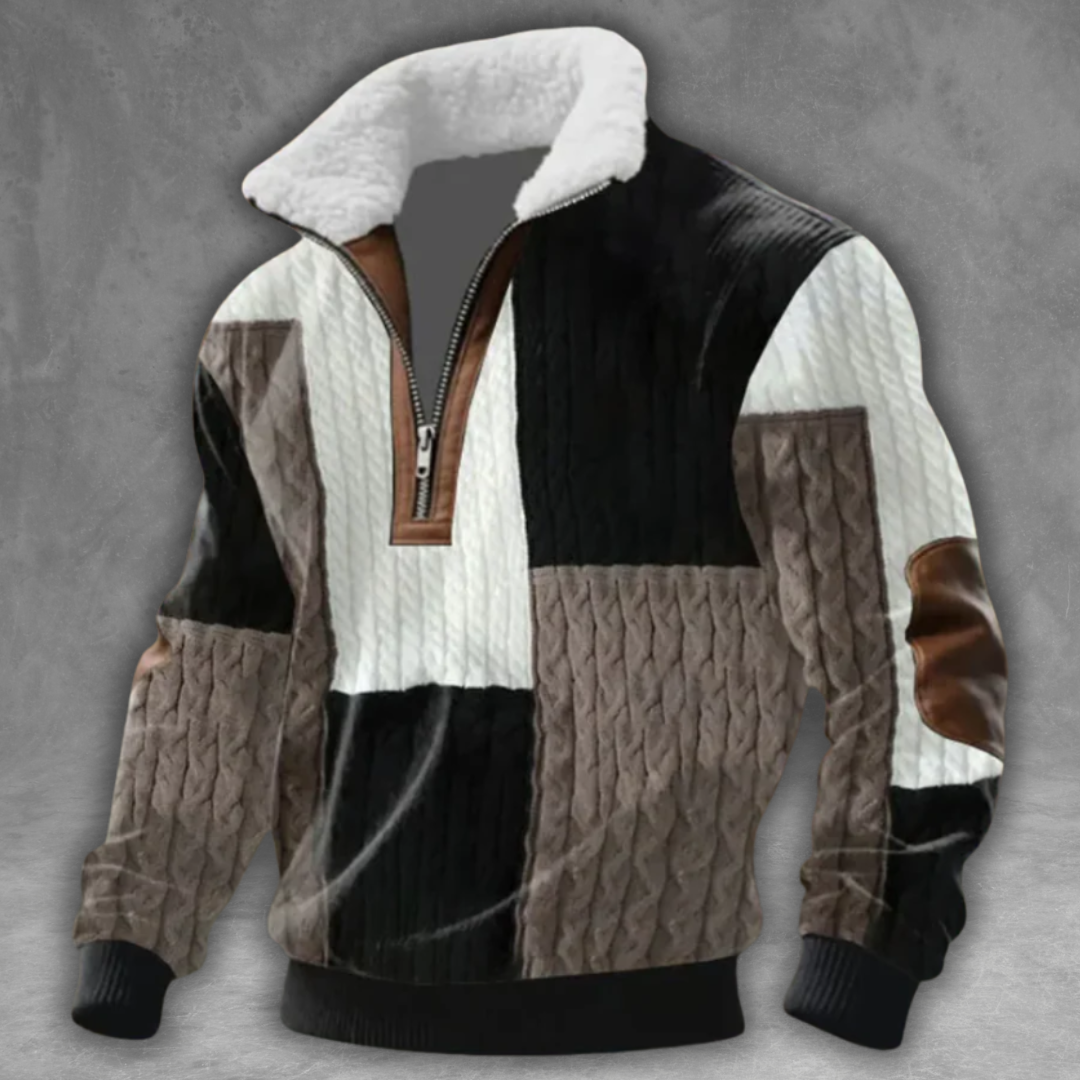 Jovan Fleece pullover with a stand-up collar
