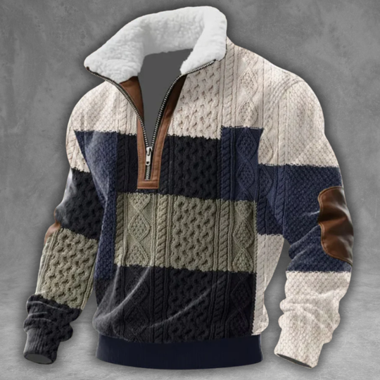 Jovan Fleece pullover with a stand-up collar
