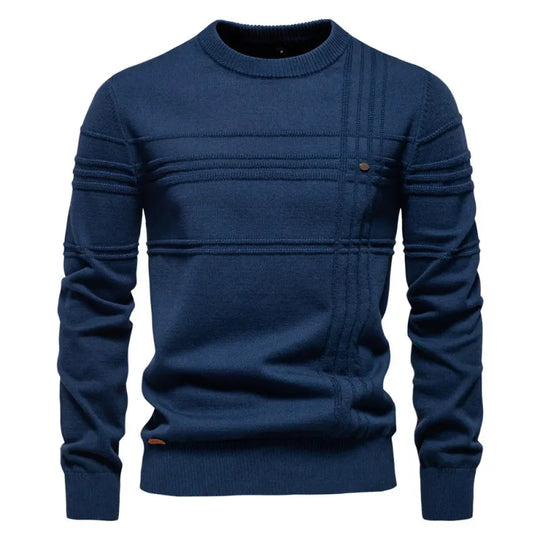 Cole Men's Sweater with Checkered Design