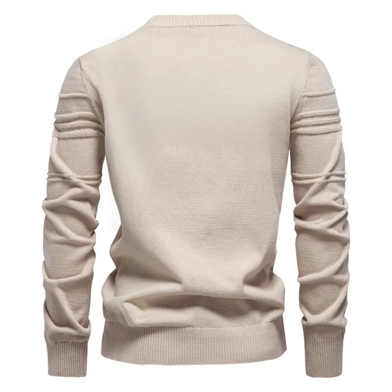 Cole Men's Sweater with Checkered Design