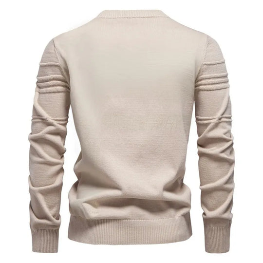 Cole Men's Sweater with Checkered Design