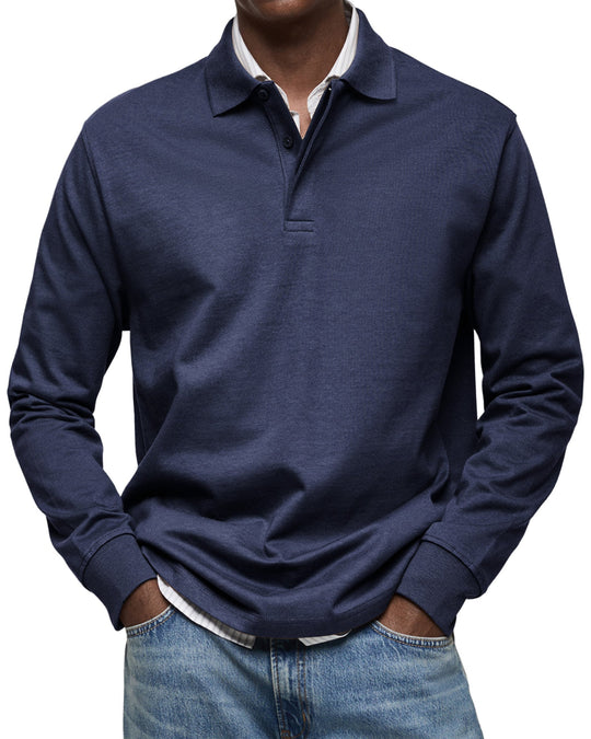 Luke Casual Long-Sleeve Polo Shirt