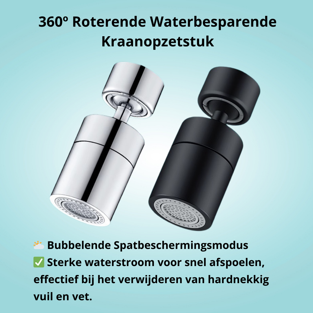 360 graden roterende waterbesparende kraanopzetstuk