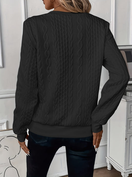 June Zip-Up Cable Knit Sweater