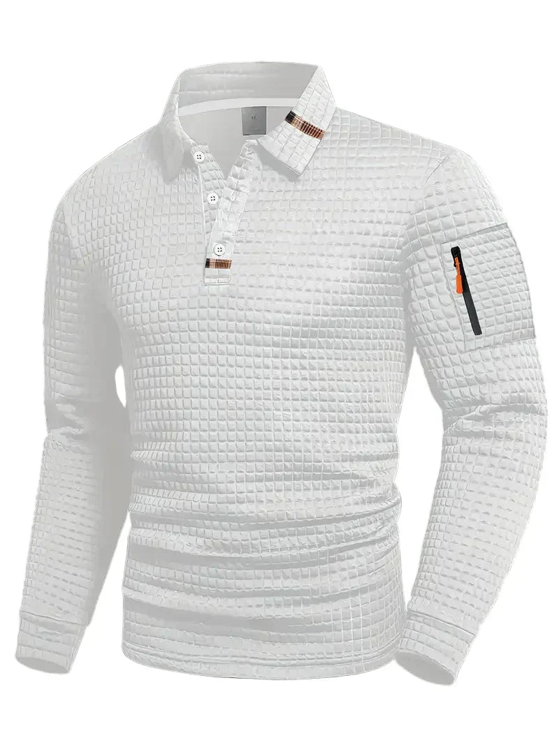 Steven Structured Fabric Polo
