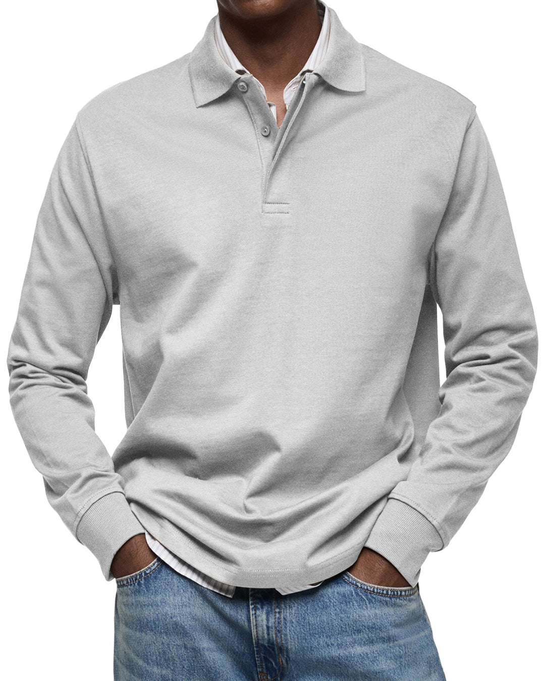 Luke Casual Long-Sleeve Polo Shirt
