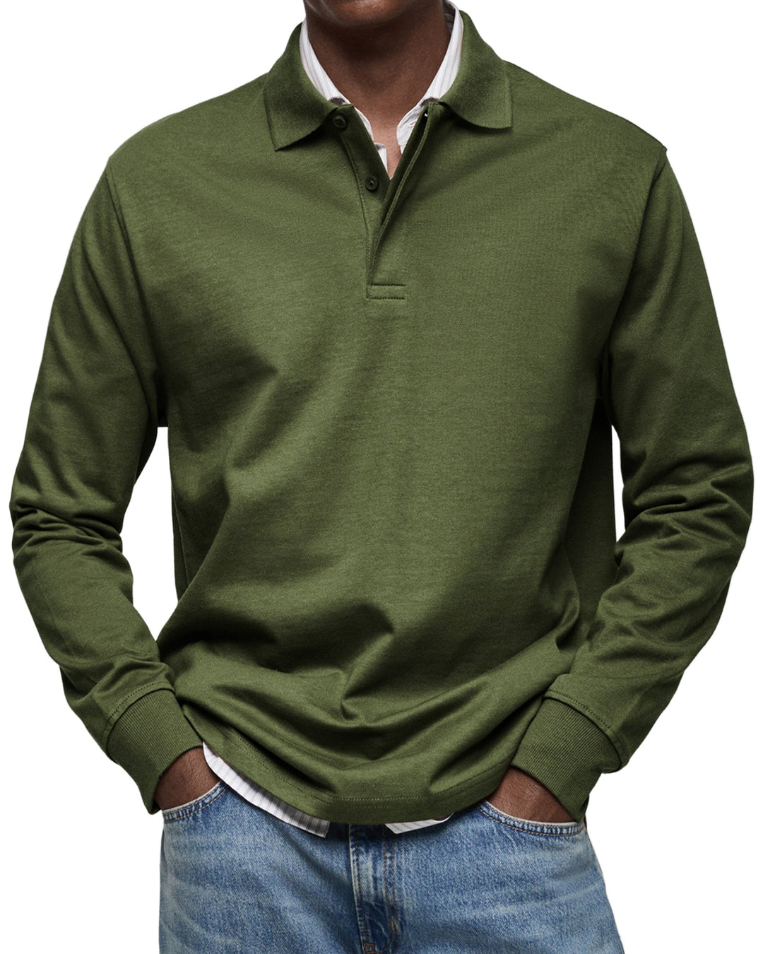 Luke Casual Long-Sleeve Polo Shirt