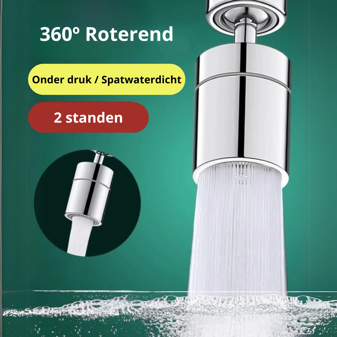 360 graden roterende waterbesparende kraanopzetstuk