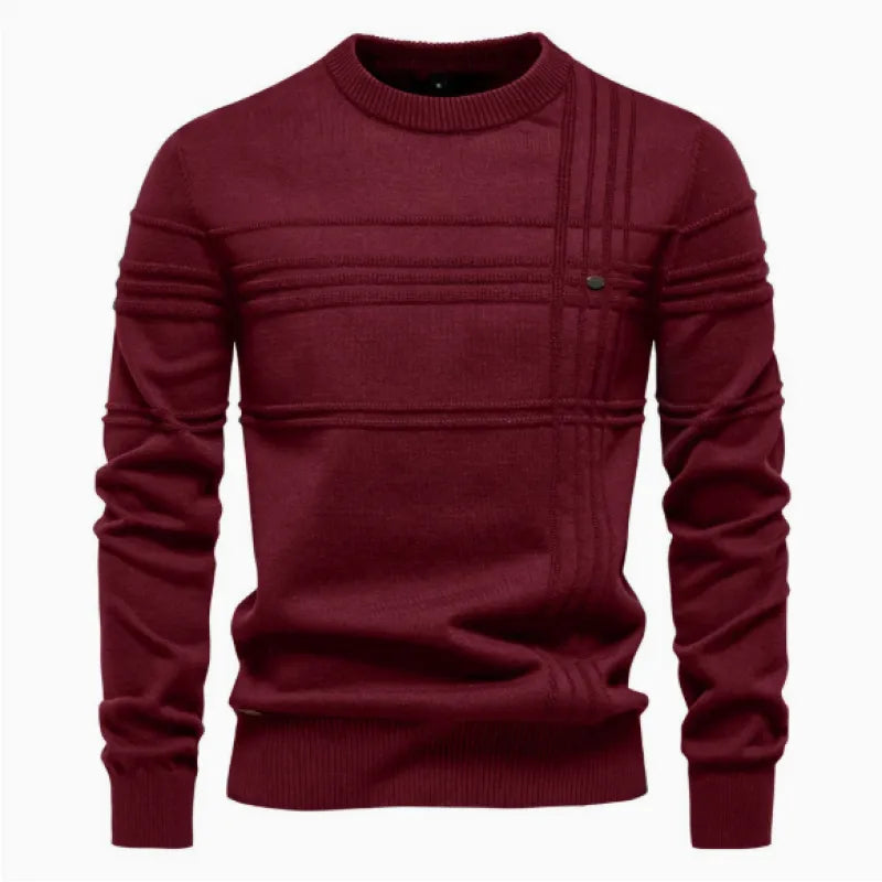Cole Men's Sweater with Checkered Design