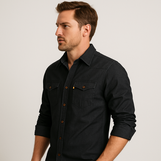 Brian Cotton Denim Shirt