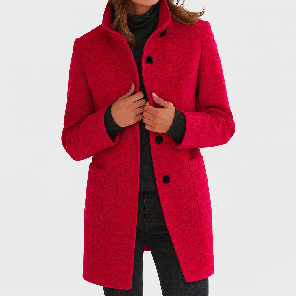 Rose High-Collar Women's Coat