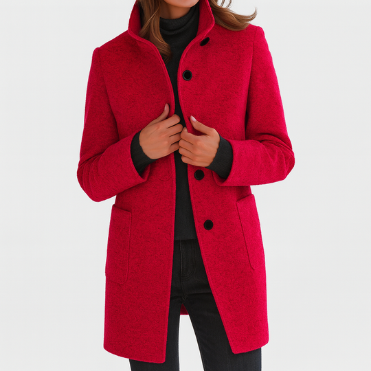 Rose High-Collar Women's Coat