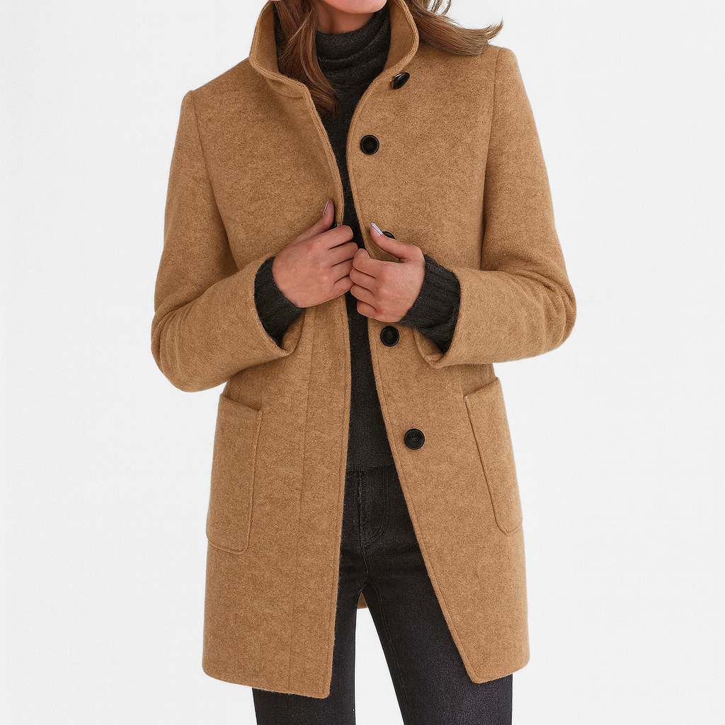 Rose High-Collar Women's Coat