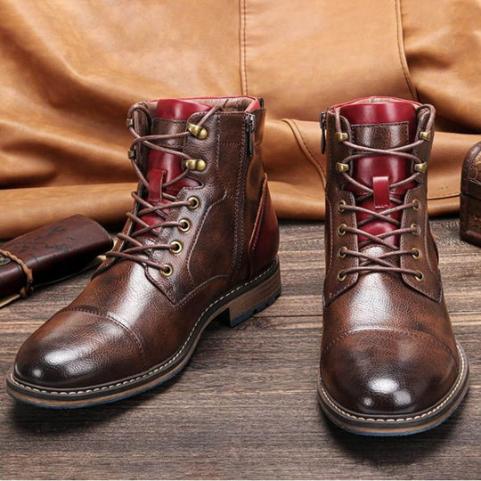Harry Premium Leather Oxford Boots