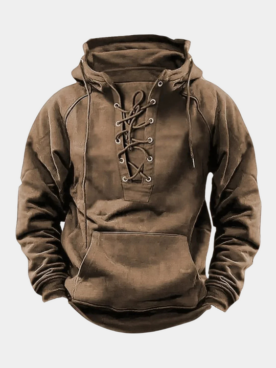 Daniel Rugged Lace-Up Hoodie