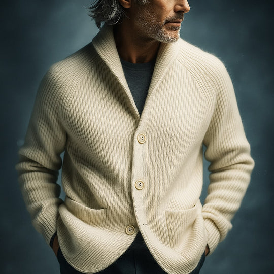 Rowan Ribbed Wool Cardigan
