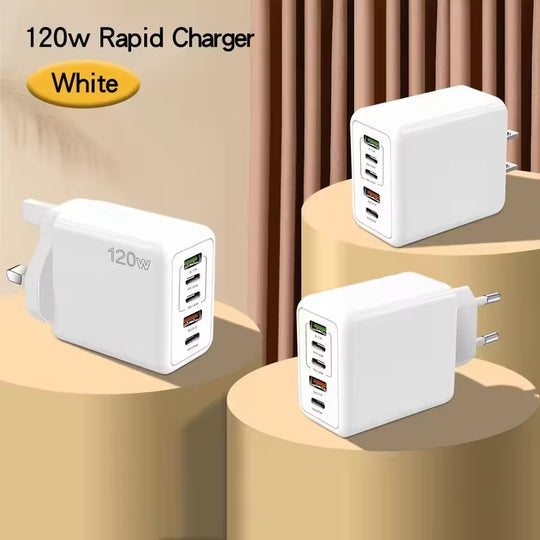 120W Fast Charger with 5 Ports