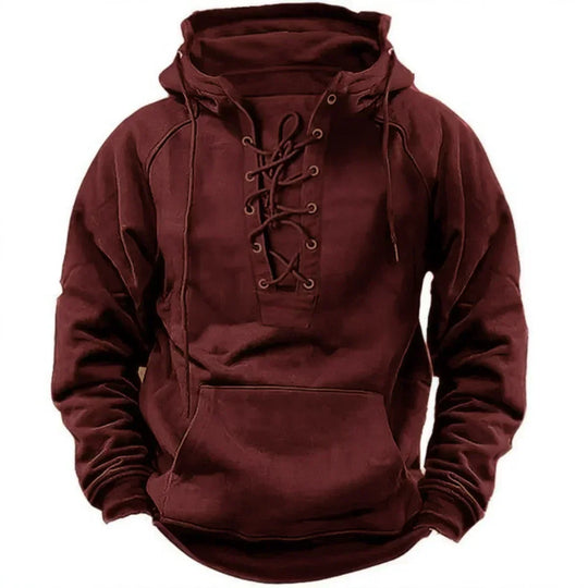 Daniel Rugged Lace-Up Hoodie
