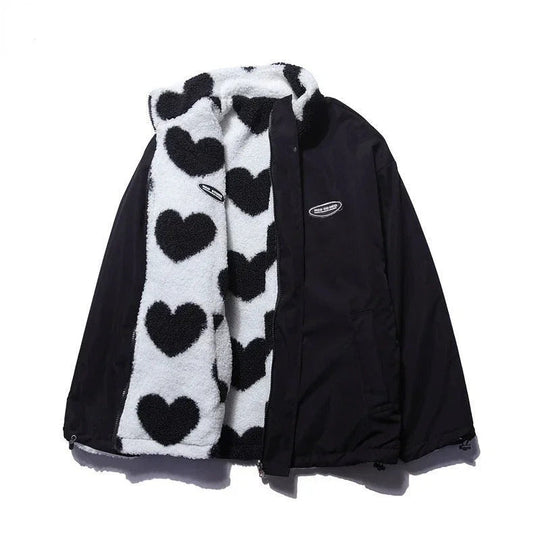 Emily Reversible Heart-Print Jacket