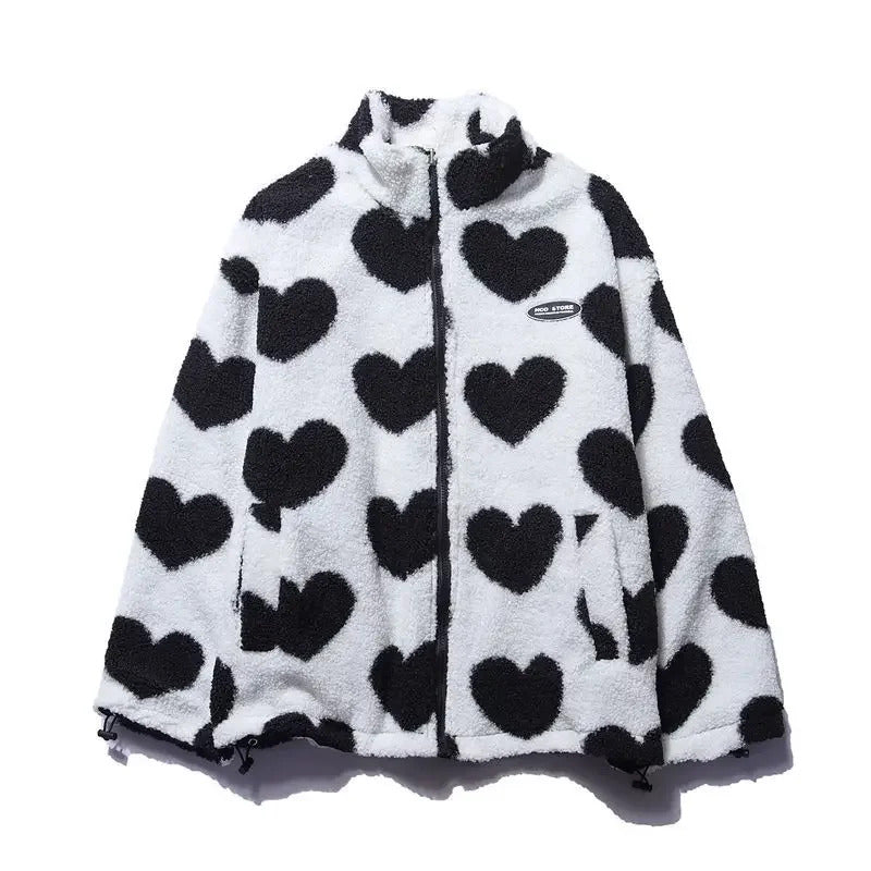 Emily Reversible Heart-Print Jacket