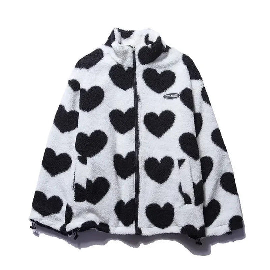 Emily Reversible Heart-Print Jacket