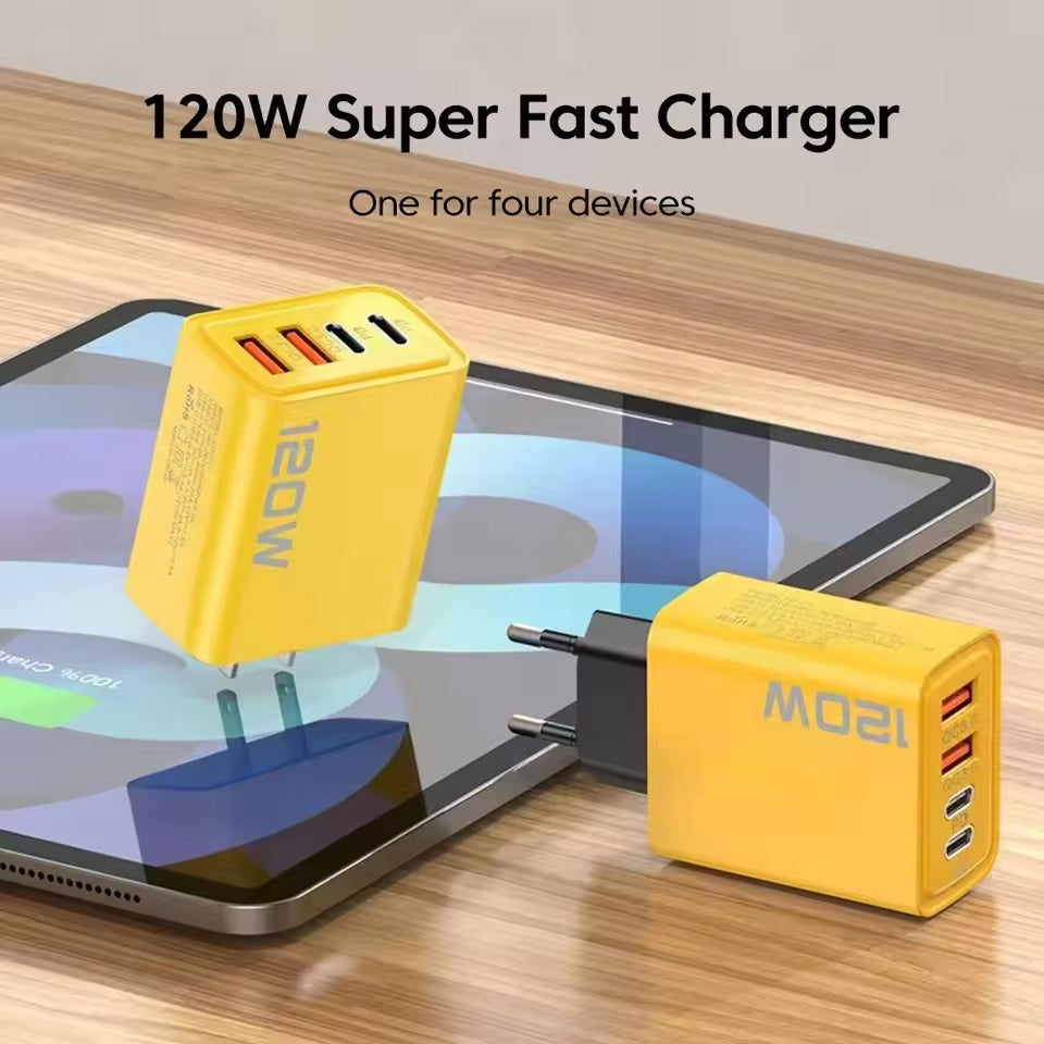 120W Fast Charger with 5 Ports