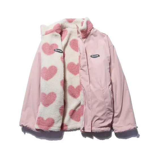 Emily Reversible Heart-Print Jacket