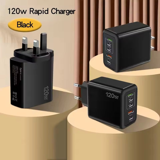 120W Fast Charger with 5 Ports