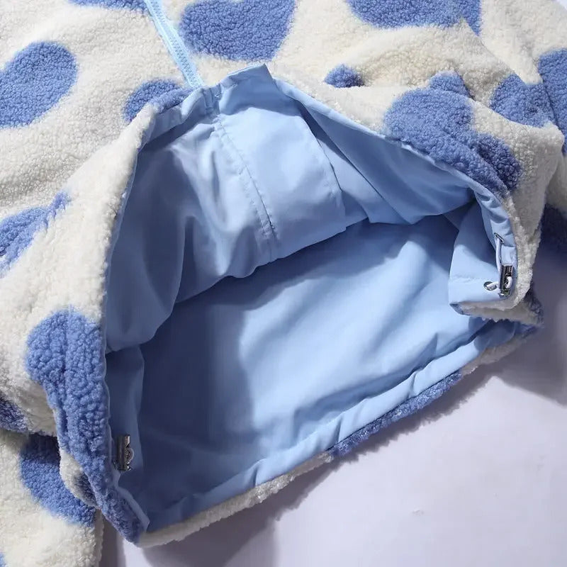 Emily Reversible Heart-Print Jacket