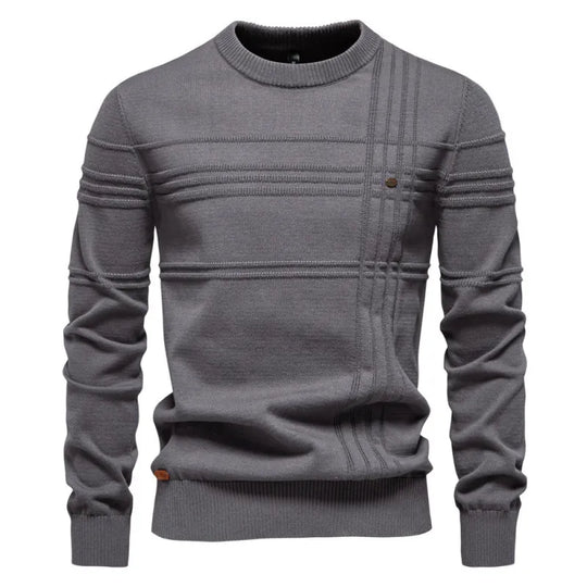 Cole Men's Sweater with Checkered Design