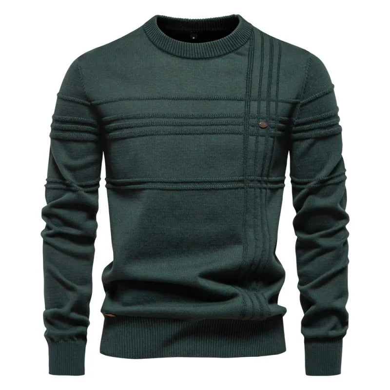 Cole Men's Sweater with Checkered Design