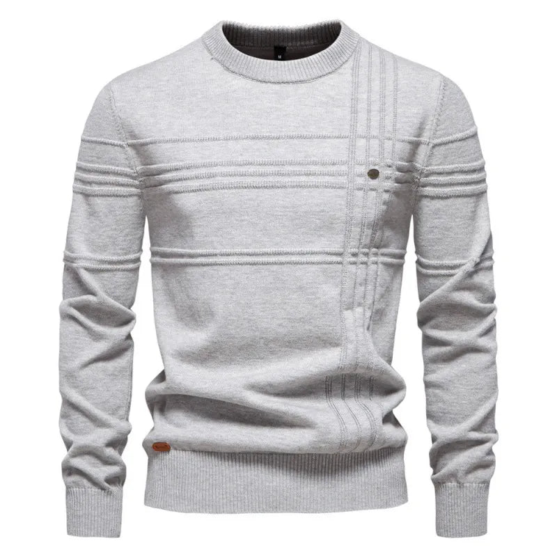 Cole Men's Sweater with Checkered Design