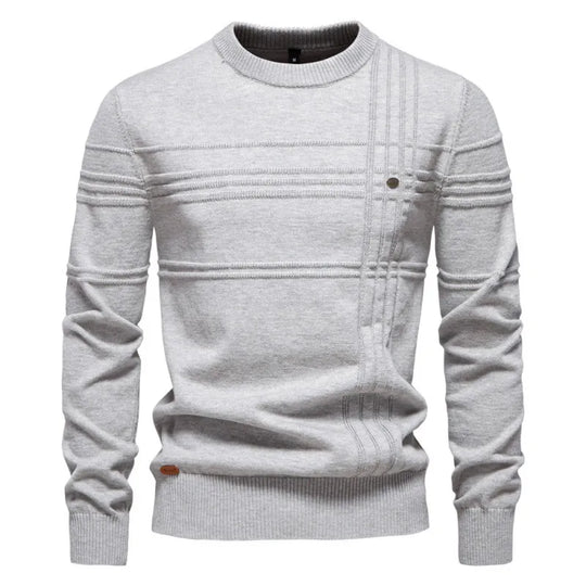 Cole Men's Sweater with Checkered Design