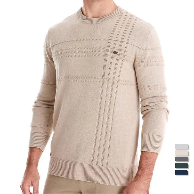 Cole Men's Sweater with Checkered Design