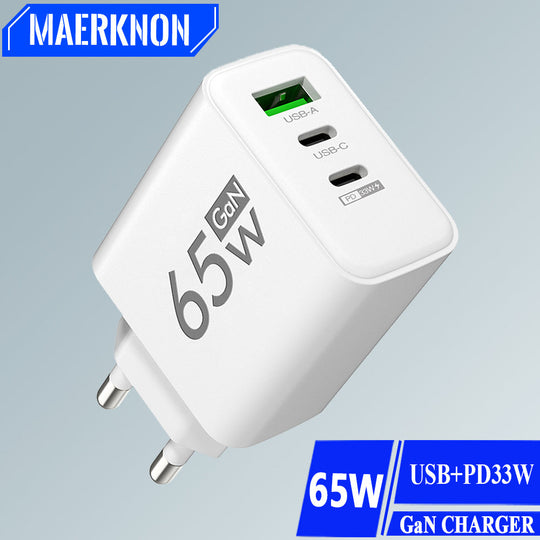 65W Fast Charger with 3 Ports